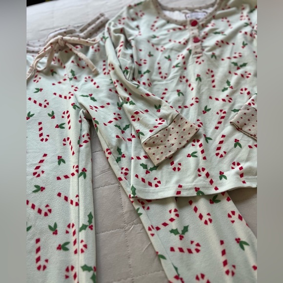 Sweet Honey 2pc Pajama Lounge Set Candy Canes Christmas Holidays - Picture 4 of 12